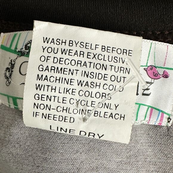 Lady Noiz Dress Women L Brown Turquoise Embellished Bling 3/4 Lace Slv Bohemian - Picture 5 of 8